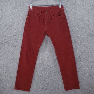 Levis 502 Regular Taper Corduroy Red Jeans Pants Stretch Mens 29x28